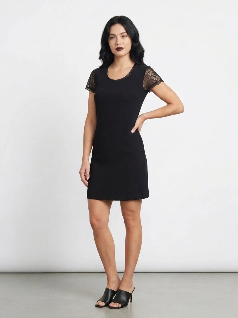 Vintage Y2K LBD WhimsiGoth Fairy Little Black Dress Cocktail Party Sz 4 Lace